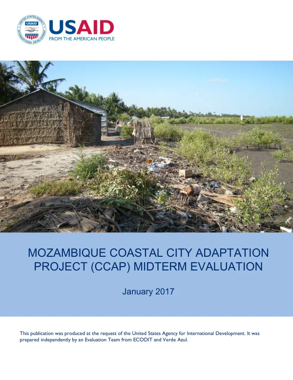 Mozambique coastal city adaptation project (CCAP) midterm evaluation