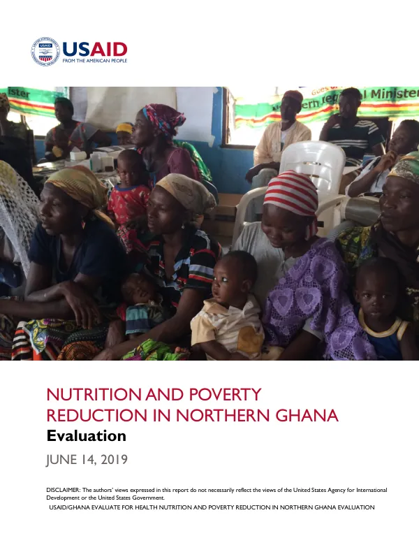 Nutrition and poverty reduction in northern Ghana : evaluation
