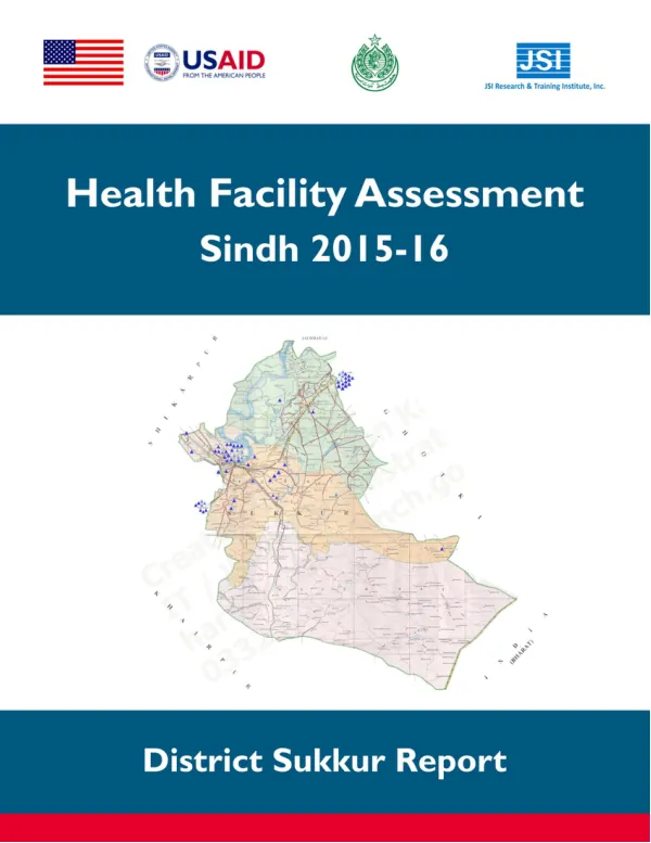 Health Facility Assessment Sindh 2015-2016: District Sukkur