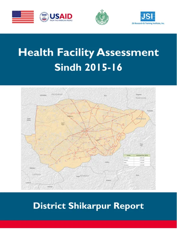 Health Facility Assessment Sindh 2015-2016: District Shikarpur