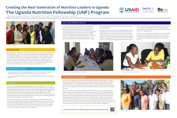 Creating the Next Generation of Nutrition Leaders in Uganda: The Uganda Nutrition Fellowship (UNF) Program - Poster for APHA 2015