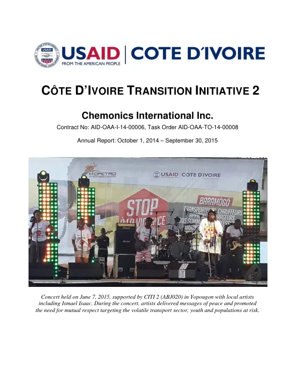 CITI 2 Annual Report October 2014-September 2015