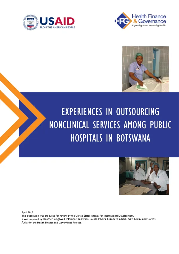 Experiences in Outsourcing Nonclinical Services Among Public Hospitals in Botswana