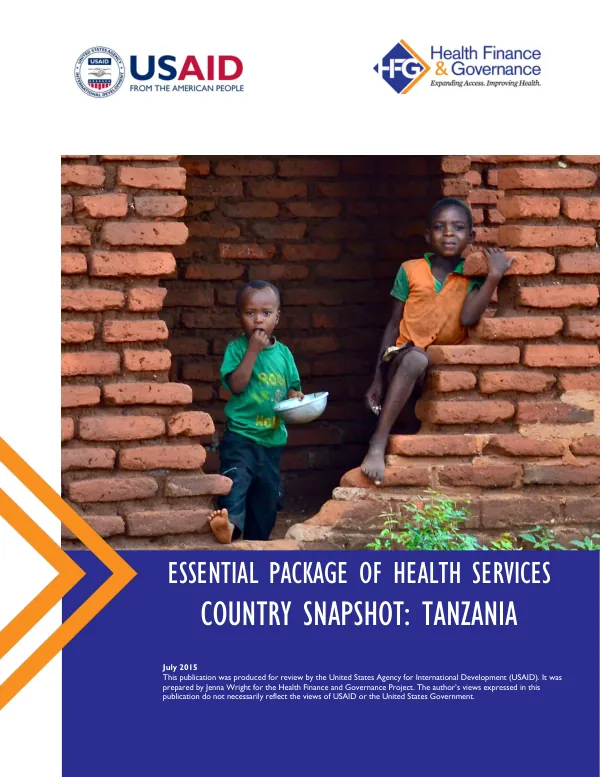 Essential Package of Health Services Country Snapshot: Tanzania