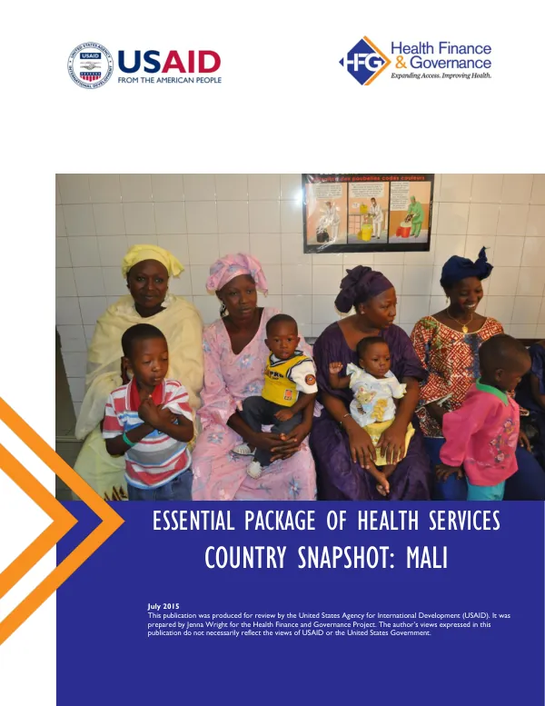 Essential Package of Health Services Country Snapshot: Mali