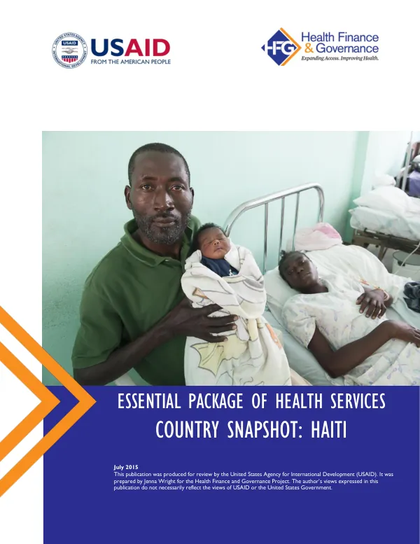 Essential Package of Health Services Country Snapshot: Haiti