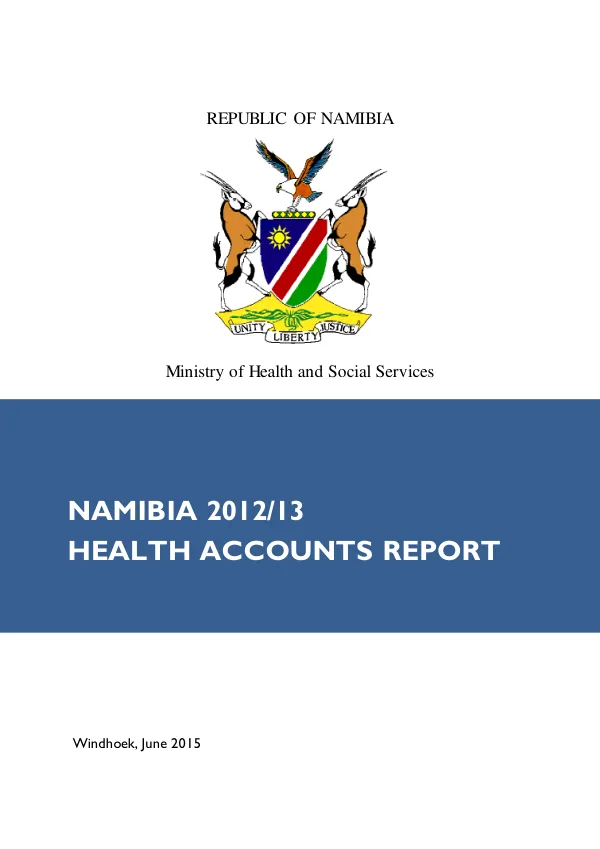 Namibia 2012-13 Health Accounts Report