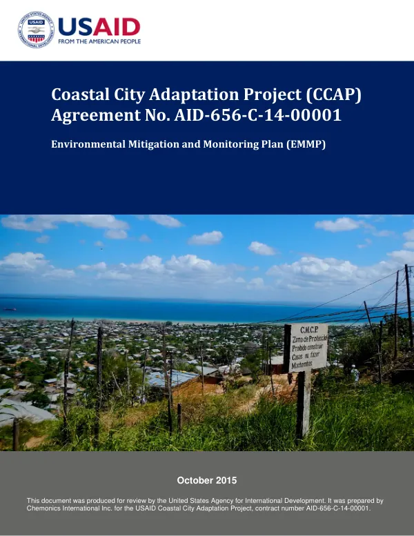 Mozambique CCAP Environmental Mitigation Monitoring Plan
