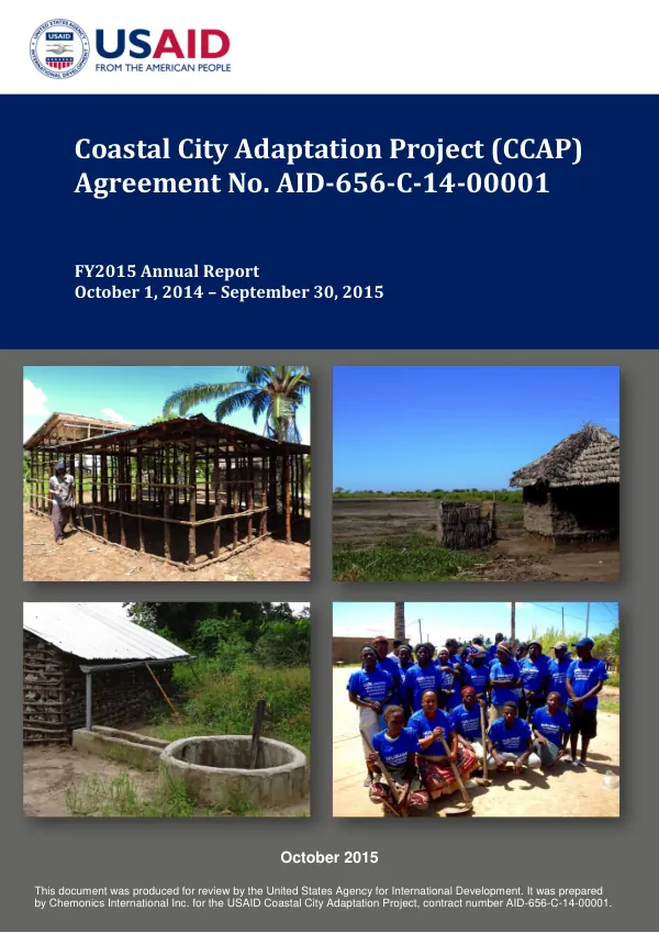 Mozambique CCAP Annual Report FY 2015