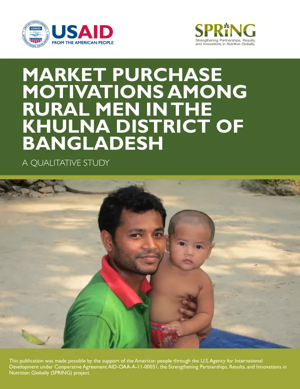 Market Purchase Motivations among Rural Men in the Khulna District of Bangladesh: A Qualitative Study