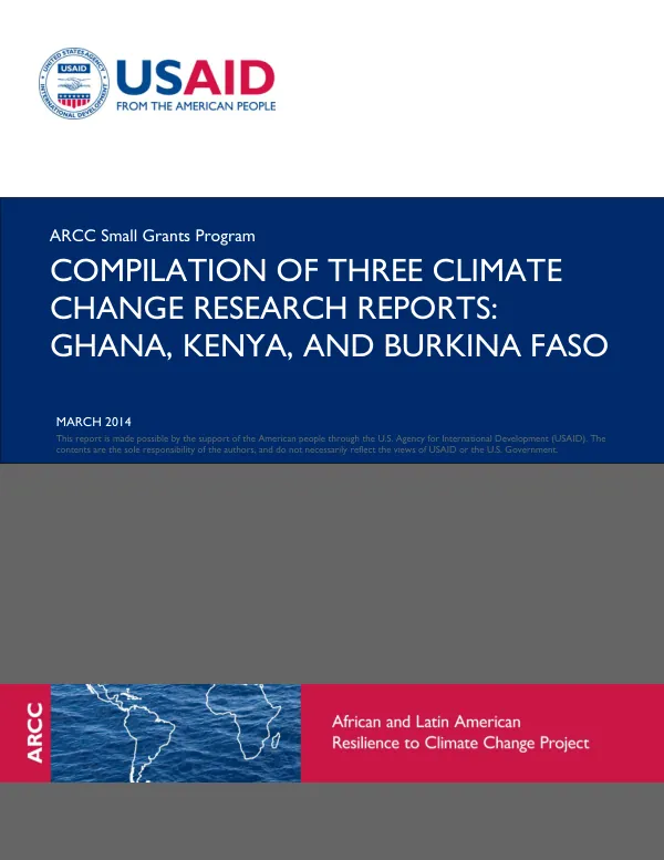 Compilation of Three Climate Change Research Reports: Ghana, Kenya, and Burkina Faso
