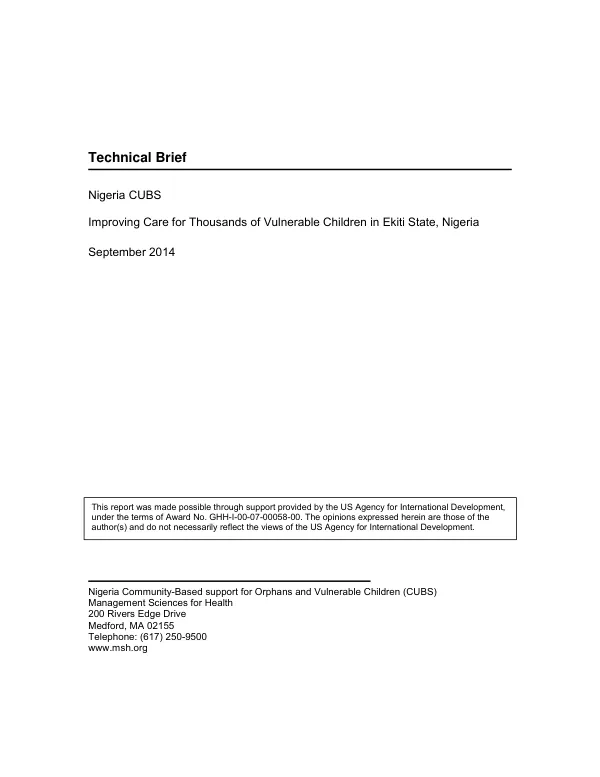 USAID Conservation of Central American watersheds program : Bocas del Toro final report