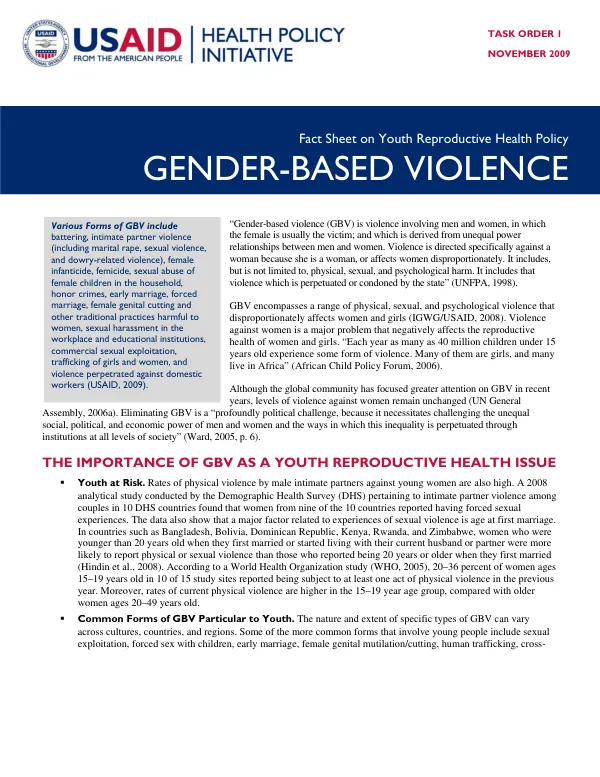 Gender-based violence (GBV)