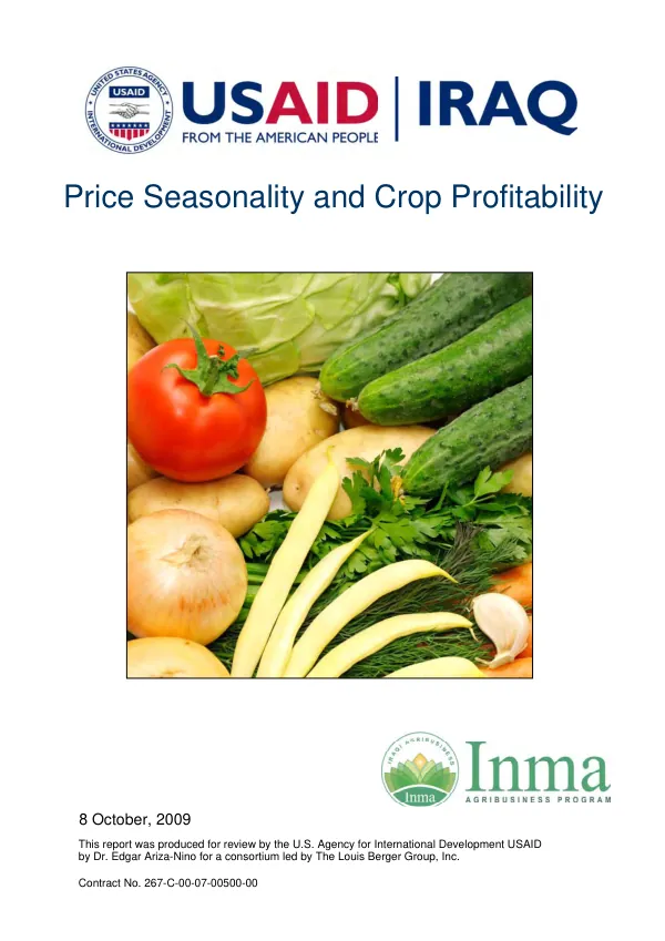 Price seasonality and crop profitability