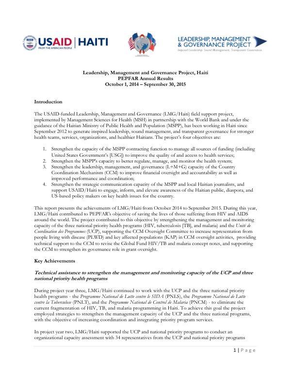 Competitiveness and trade expansion (COMPETE) program : annual progress report - FY 2009, February-September 2009