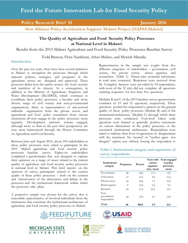 Burundi policy reform : FY 2009 annual report, October 1, 2008-September 30, 2009