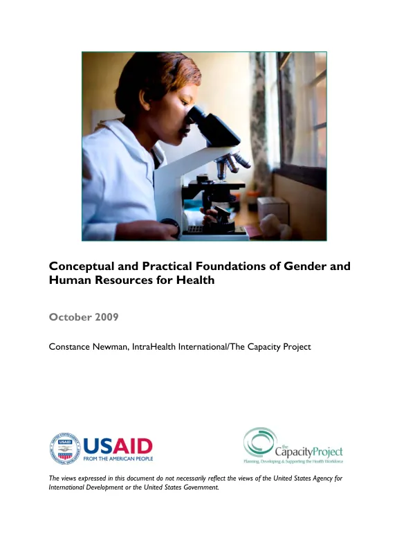 Conceptual and practical foundations of gender and human resources for health