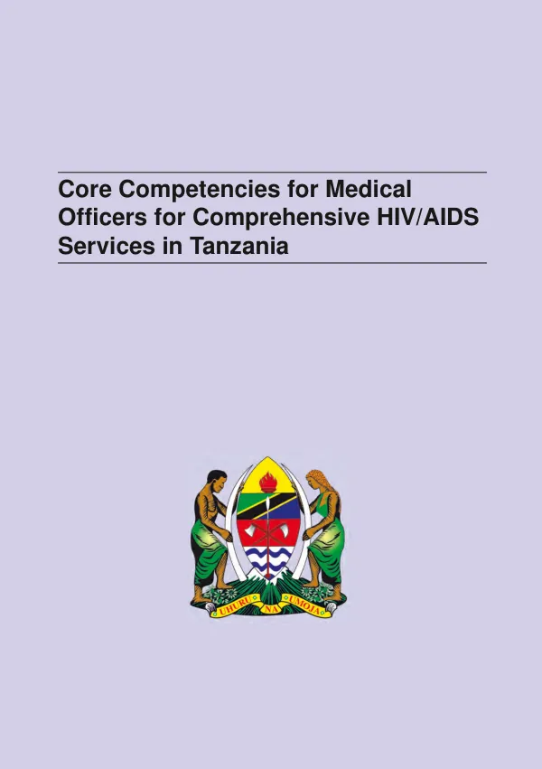 Core competencies for medical officers for comprehensive HIV/AIDS services in Tanzania