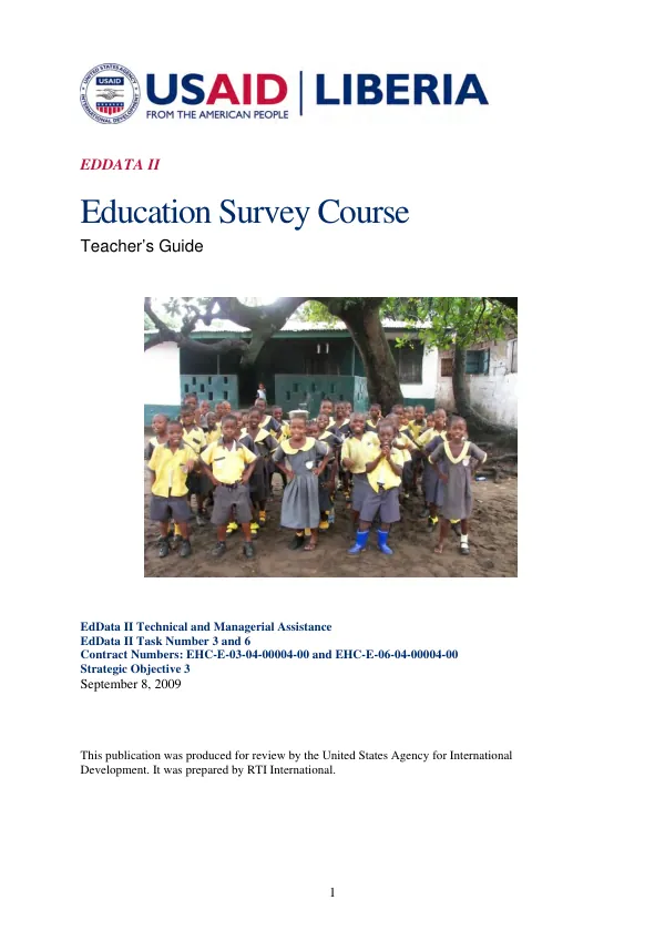 EDDATA II : education survey course : teacher"s guide