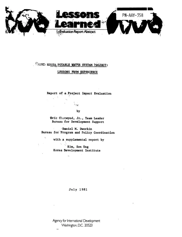 Lessons learned : evaluation report abstracts