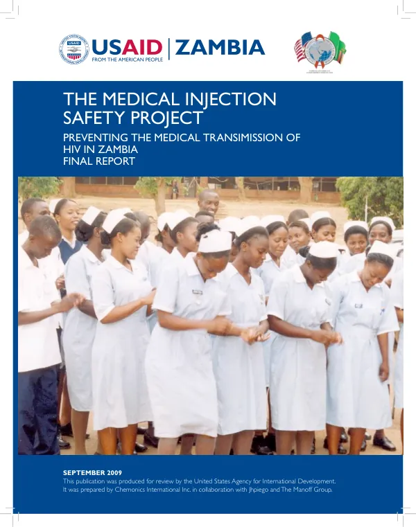 Preventing the medical transmission of HIV in Zambia : final report