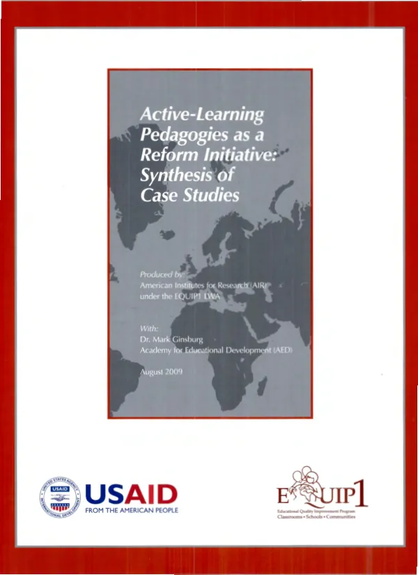 Active-learning pedagogies as a reform initiative : synthesis of case studies