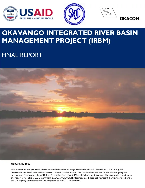 Okavango integrated river basin management project (IRBM) : final report