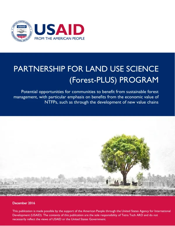 Potential opportunities for communities to benefit from sustainable forest management, with particular emphasis on benefits from the economic value of NTFPs, such as through the development of new value chains