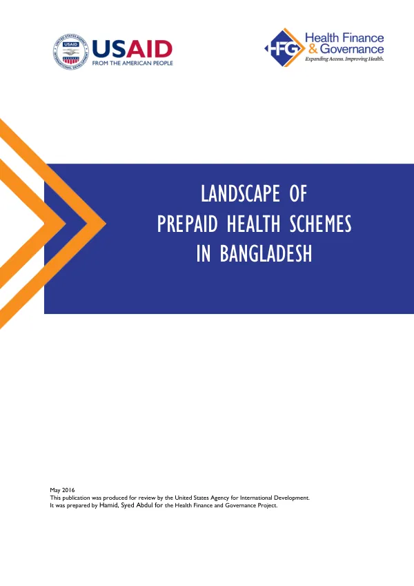 Landscape of Prepaid Health Schemes in Bangladesh