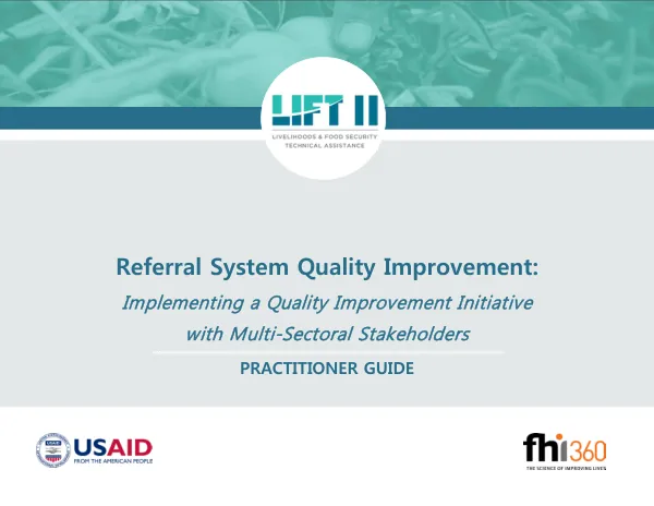 Referral System Quality Improvement: Implementing a Quality Improvement Initiative with Multi-Sectoral Stakeholders