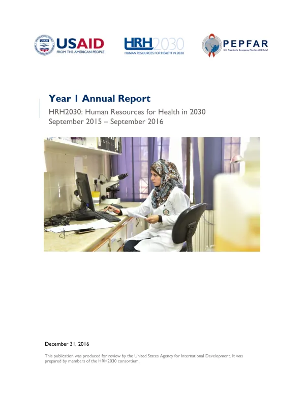 HRH2030 Year 1 Annual Report
