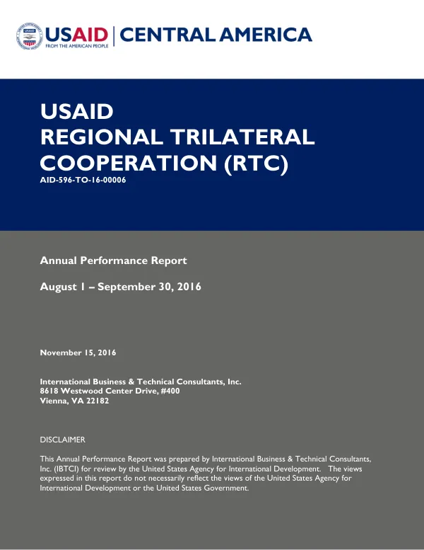 Regional Trilateral Support 2016 Annual Report