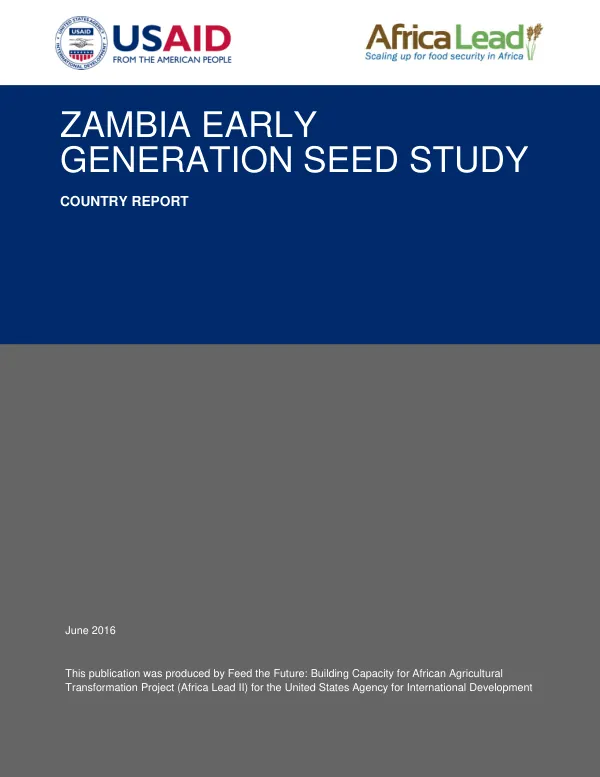 Zambia Early Generation Seed Study Country Report