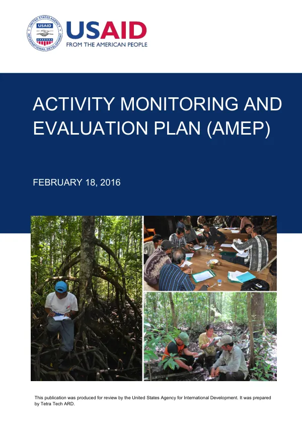 LESTARI Activity Monitoring and Evaluation Plan (AMEP)