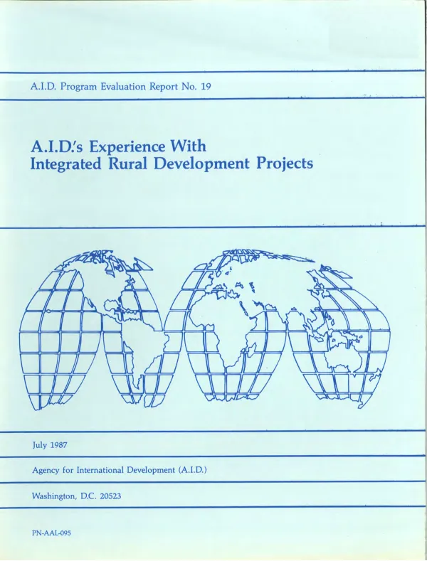 A.I.D.'s experience with integrated rural development projects