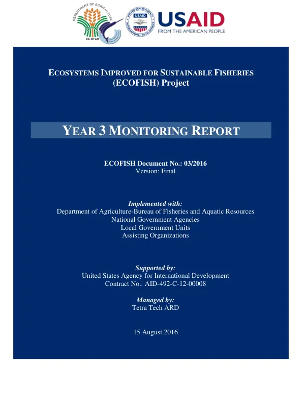 ECOFISH Year 3 Monitoring Report
