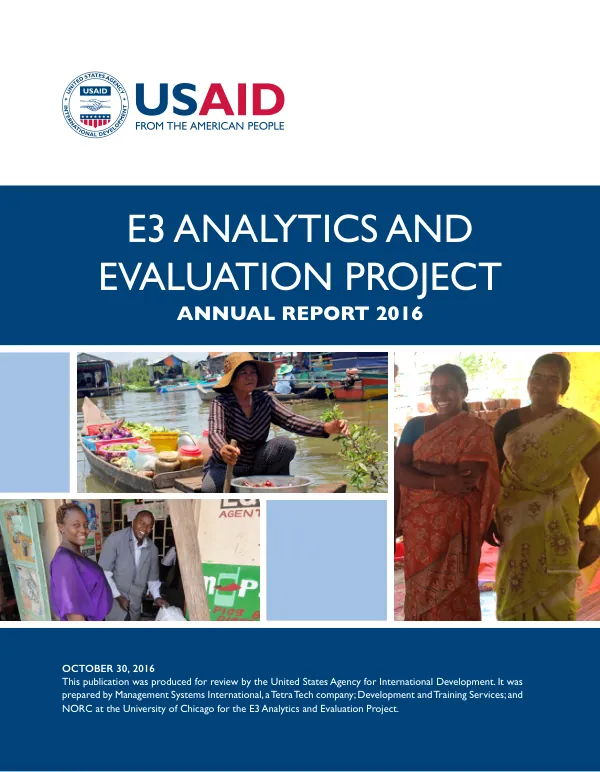 ANNUAL REPORT USAID LESTARI October 2015 - September 2016