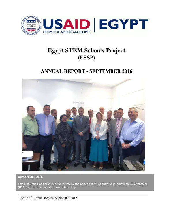 ESSP Annual Report September 2016
