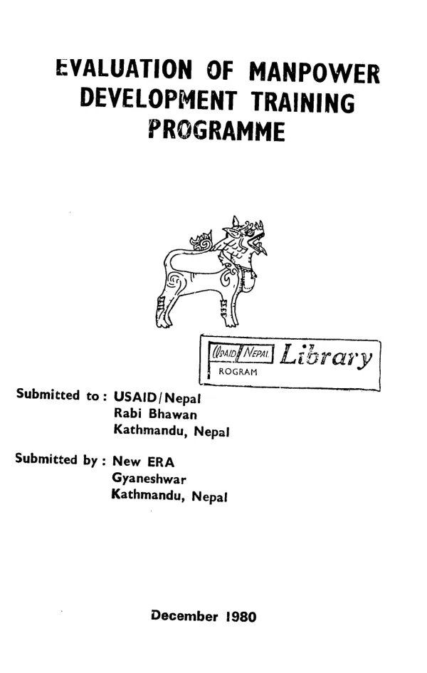 Evaluation of manpower development training programme