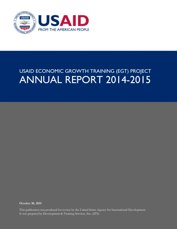 EGT Project Annual Report - Year Three