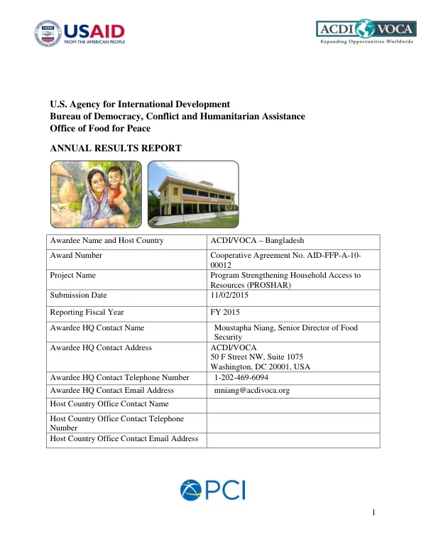 ANNUAL RESULTS REPORT 2015