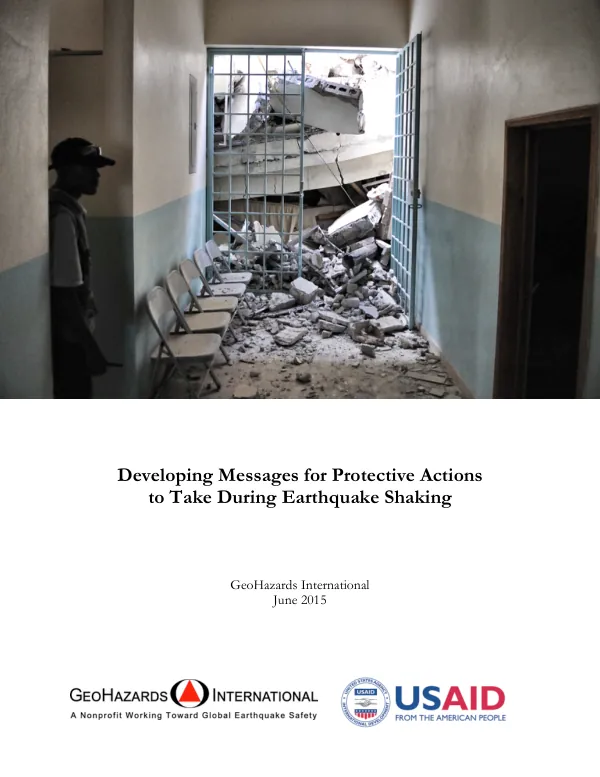 Developing Messages for Protective Actions to Take During Earthquake Shaking