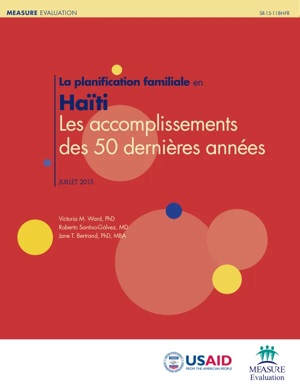 La planification familiale en Haïti Les accomplissements des 50 dernières années