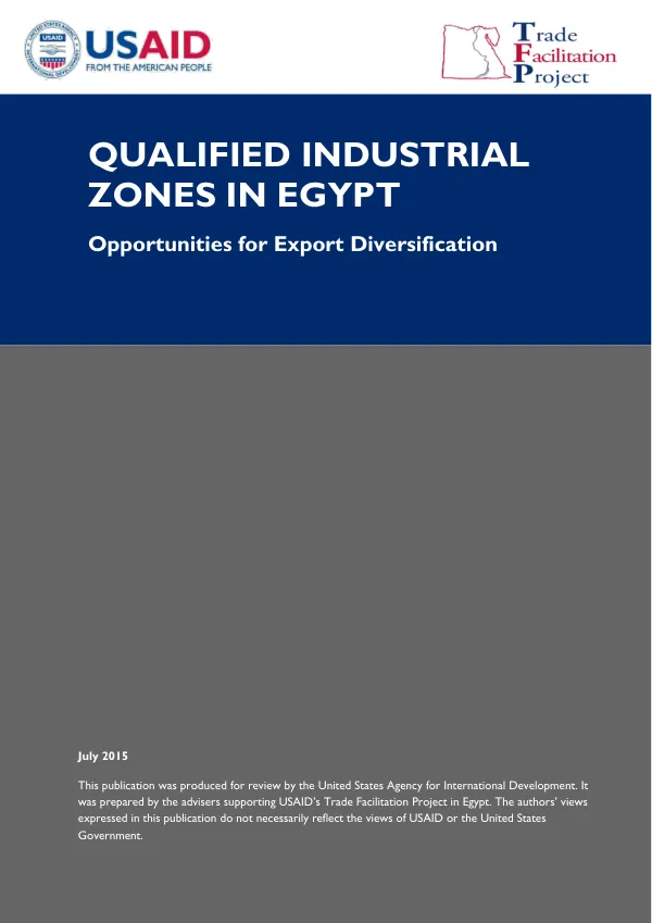 Qualifying Industrial Zones in Egypt - Opportunities for Export Diversification