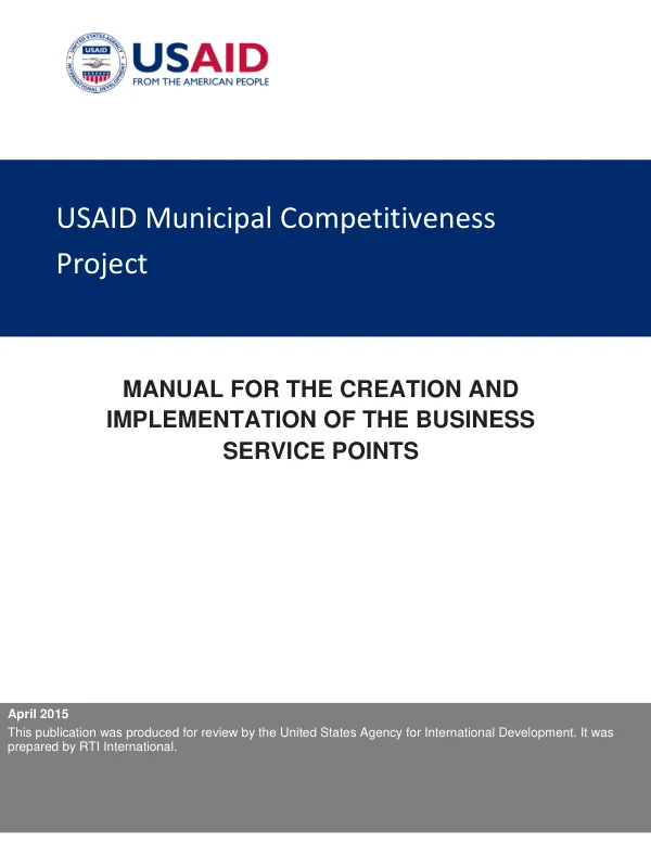 Manual of creation and implementation of the business service points