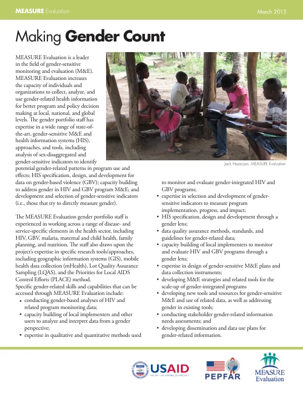 Making Gender Count : the PLACE Method and Youth