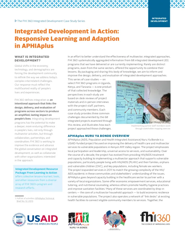 Integrated Development in Action: Responsive Learning and Adaption in APHIAplus