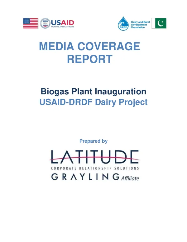 Media Coverage Report - Biogas Plant Inauguration