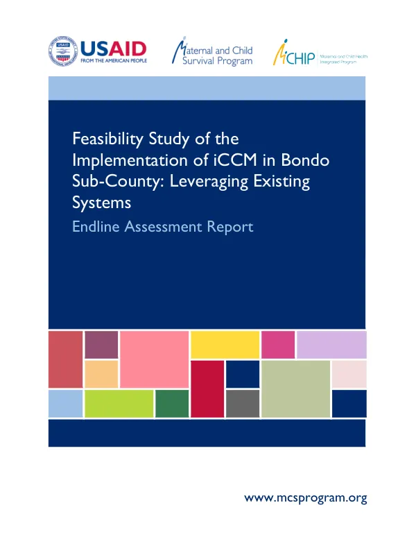 Feasibility Study of the Implementation of iCCM in Bondo Sub-County: Leveraging Existing Systems