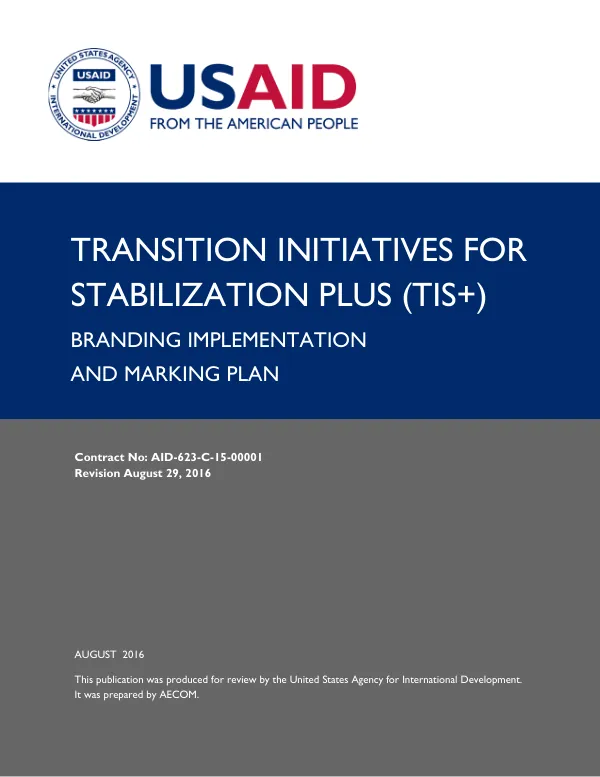 Somalia TIS+ Branding Implementation and Marking Plan